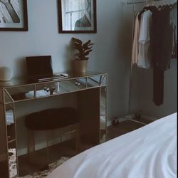 Mirrored Vanity Table/ Desk 