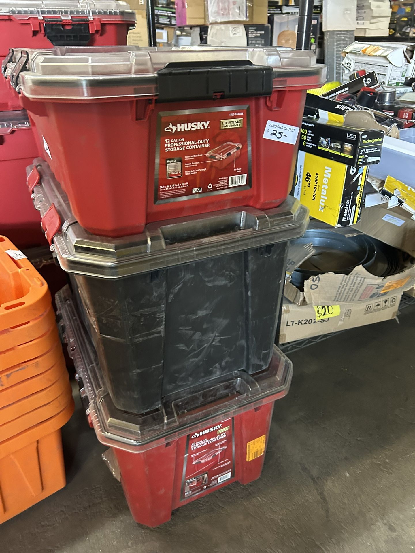 Husky Storage Containers (Prices Vary)