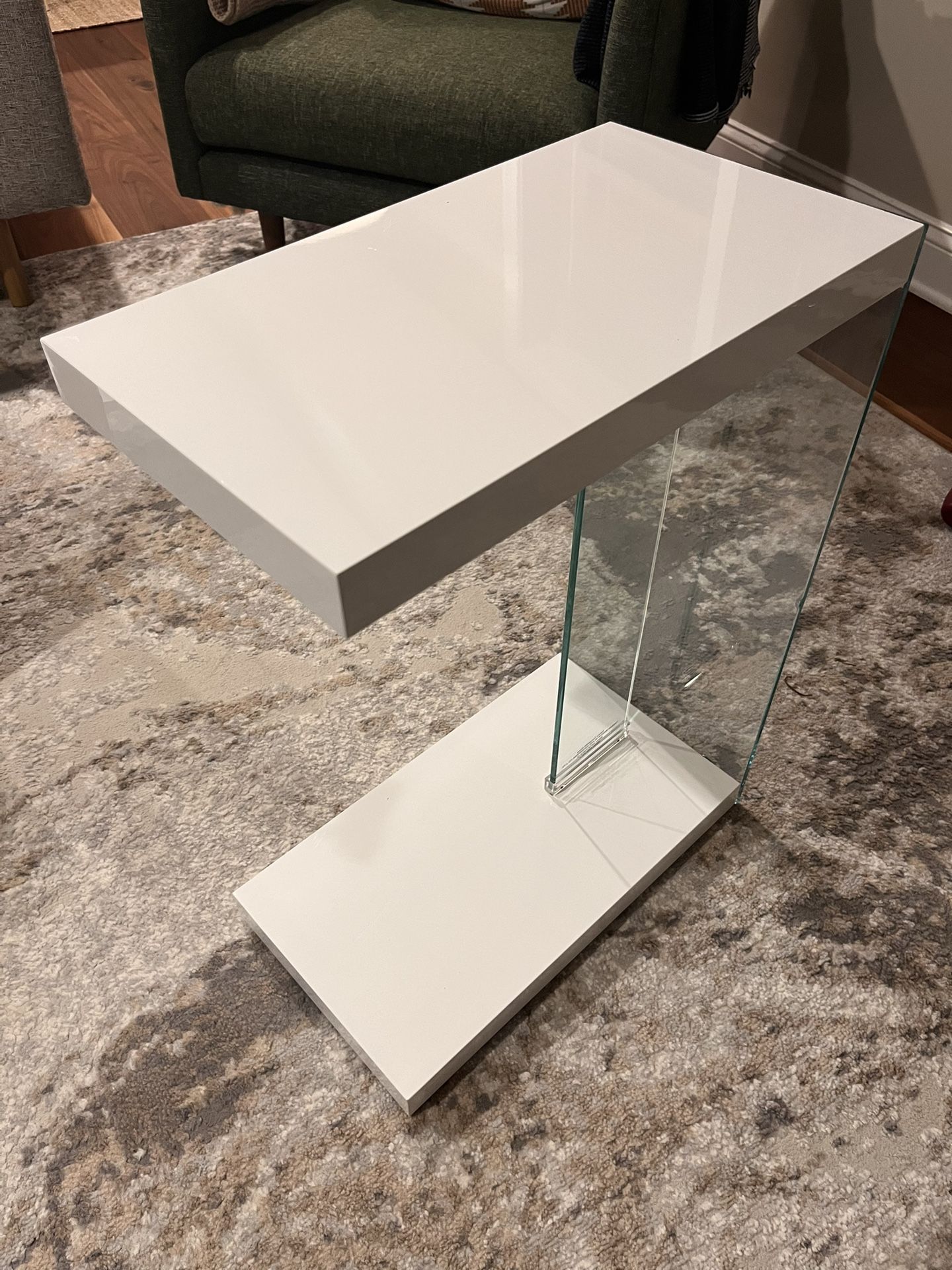 White Chair Side End Table