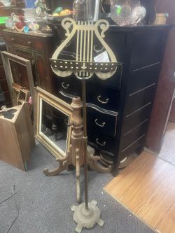 Vintage adjustable brass floor lamp