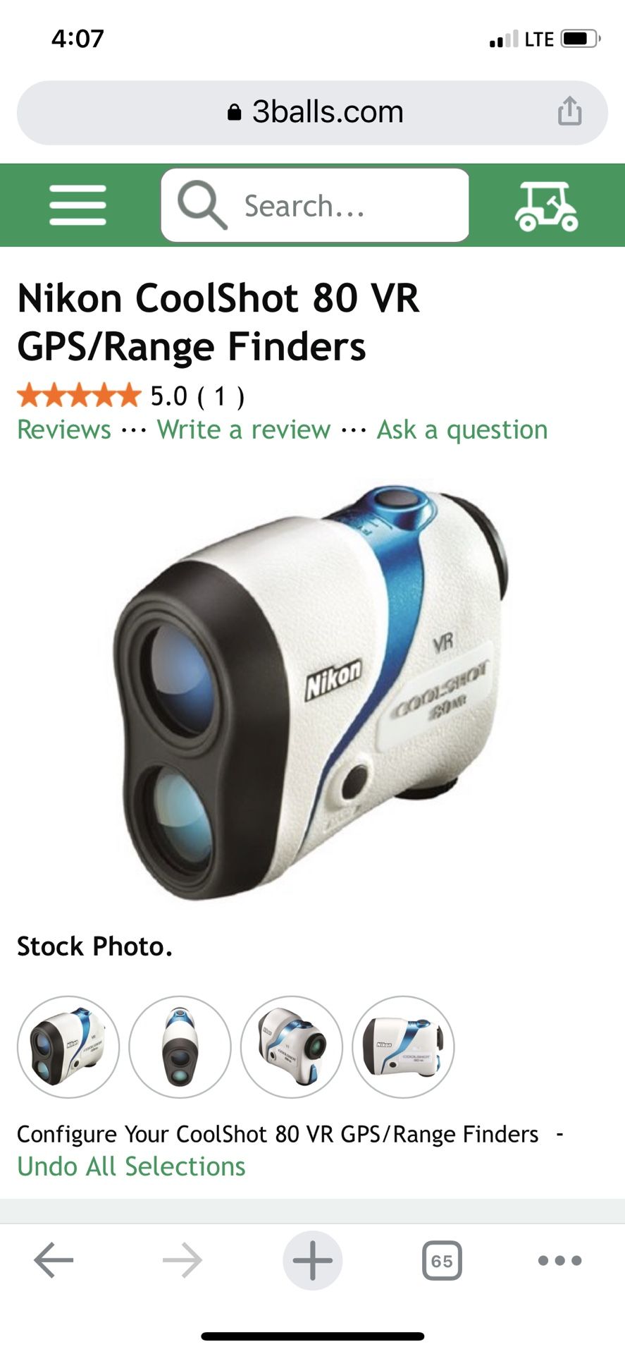 Telemetre Laser Nikon Coolshot 80 VR Télémètre Golf Réduction