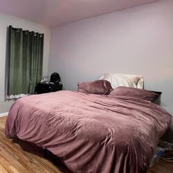 Queen Mattress And Metal Bed frame 