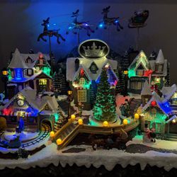 Christmas Village LED lights and music