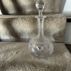Antique Cut Glass Decanter W/stopper