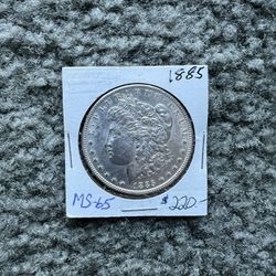 1885 Morgan Dollar MS 65