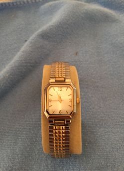 Silver and gold tone watch