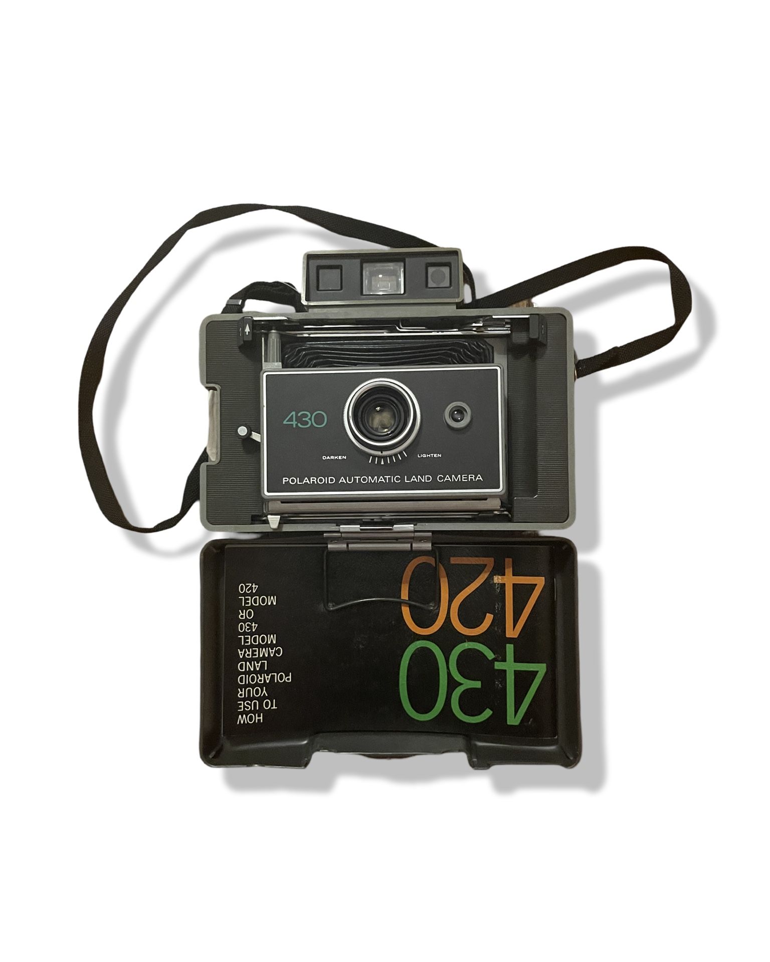 Vintage Polaroid Model 430 Automatic Land Film Camera With Strap