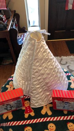Christmas Tree Skirt, Inflatable Penguin and Polar Bear