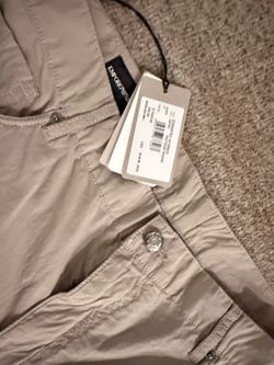 Emporio Armani Men’s Beige Cotton Chino Pants Slim Straight Leg Size 36