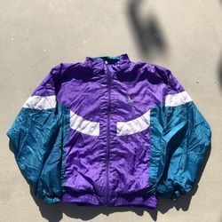 Color block Jacket Vintage Purple And Blue