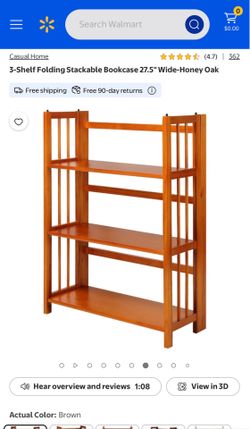3-Shelf Folding Stackable Bookcases