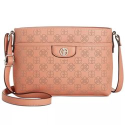 Giani Bernini Perforated Crossbody Sunset/Silver