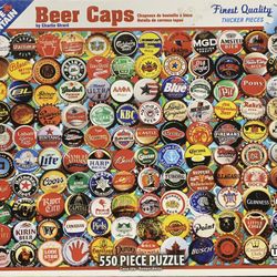 White Mountain Beer Caps 550 piece Jigsaw Puzzle