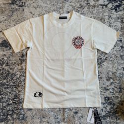Chrome Hearts Shirt Red Embroidered Logos