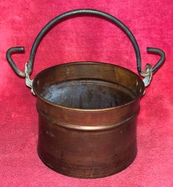 Rustic Metal 6” x 4” Handled Bucket Decor NEW!