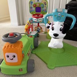 Toddler toys bundle bounce/sports center/farm truck