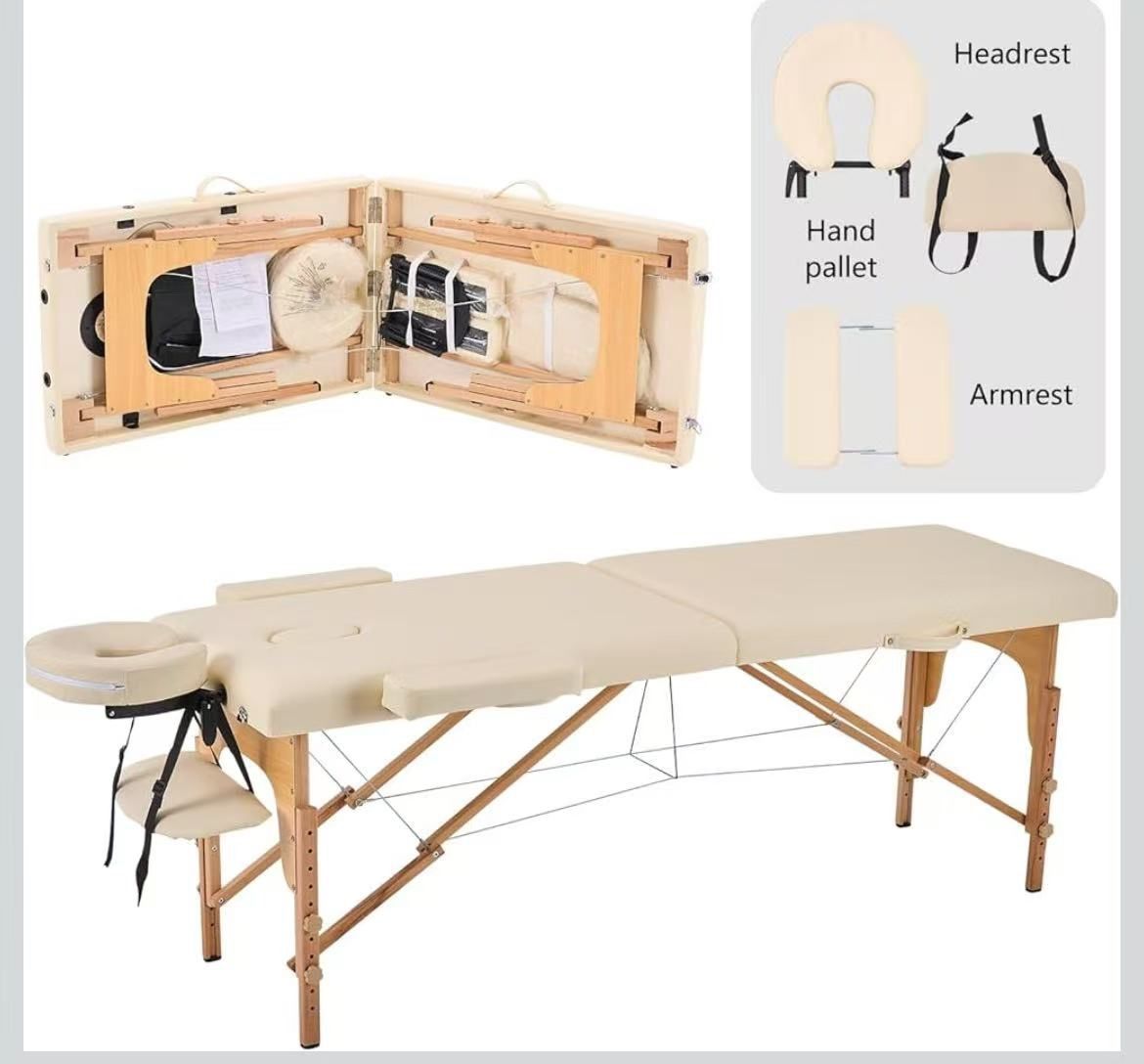 Eyelash massage table, portable, for massage, spa, beauty, tattoo, adjustable, for physical therapy, physical therapy sofa, cream color $ 60