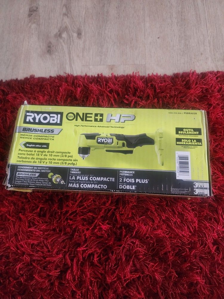 Ryobi ONE+ HP 18V Brushless Cordless Compact 3/8 in. Right Angle Drill (Tool Only)