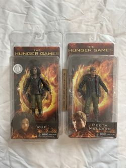 NECA The Hunger Games Action Figure Lot (Rue & Peeta) - Open Box Complete