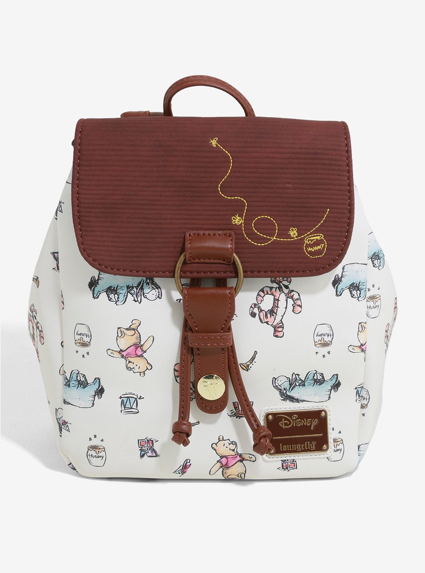 DISNEY LOUNGEFLY WINNIE THE POOH CHARACTER SKETCHES MINI BACKPACK