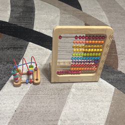 Wooden Bead Maze Activity Learning Educational Sensory Toy