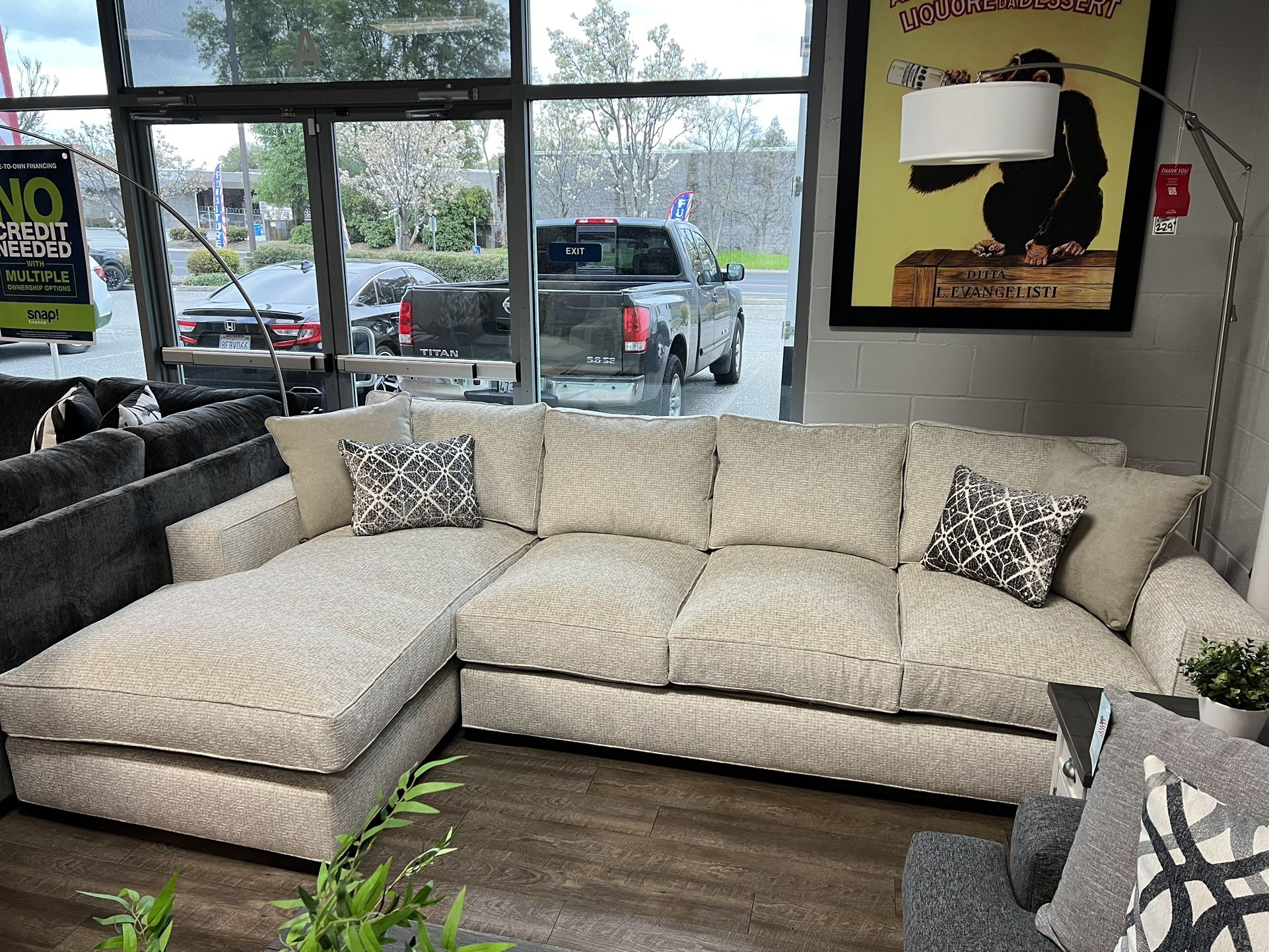 Pasha Sectional (extra Deep Seat With Cloud Cushions!)