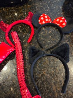 Costume Headbands Lot – Devil Horns & Mouse Ears