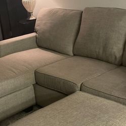 Couch With Chase Lounge And Ottoman 