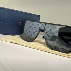 RARE Louis Vuitton Z1082W WAIMEA Monogram Black Gray Sunglasses