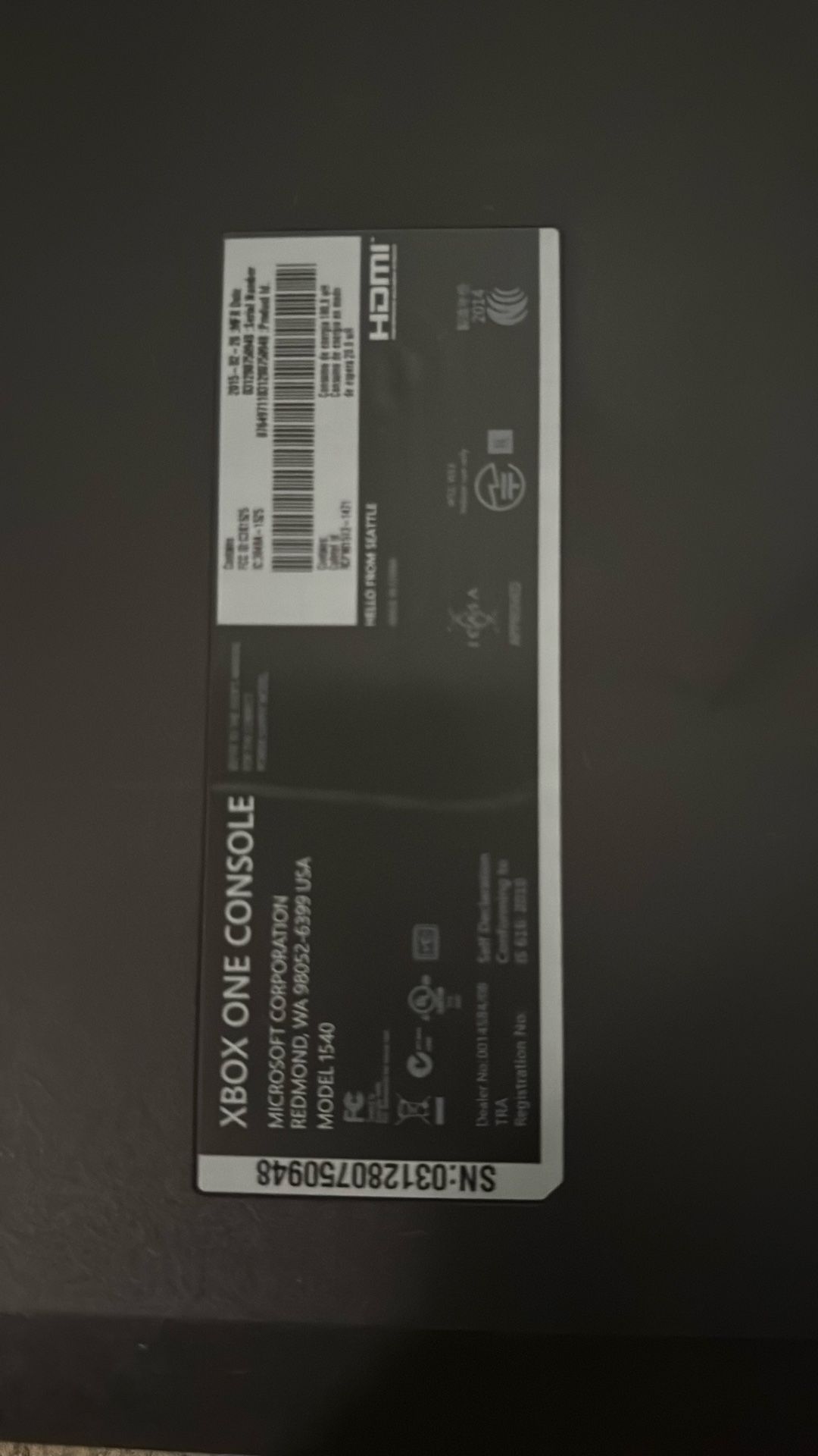 Xbox One original  Model 1540   $100