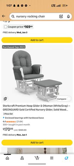White Glider with Grey Padding