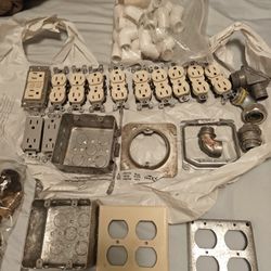 Parts,: Used Receptacles, Gas Fittings Misc Parts ..Take All.