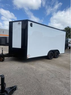 Trailer enclosed 8 1/2 x 16 polycore 0.80 titanium Cargo