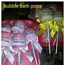 Fizzy bubble bath pops