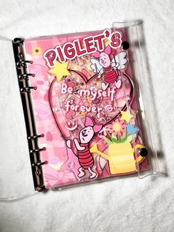 KA5 Winnie the Pooh (piglet) A5 acrylic shaker notebook