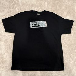 VINTAGE THE BEATLES BAND GRAPHIC TICKET STUB T-SHIRT MENS SZ 2XL