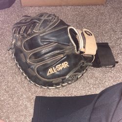 All start softball catchers glove with wrist gaurd 