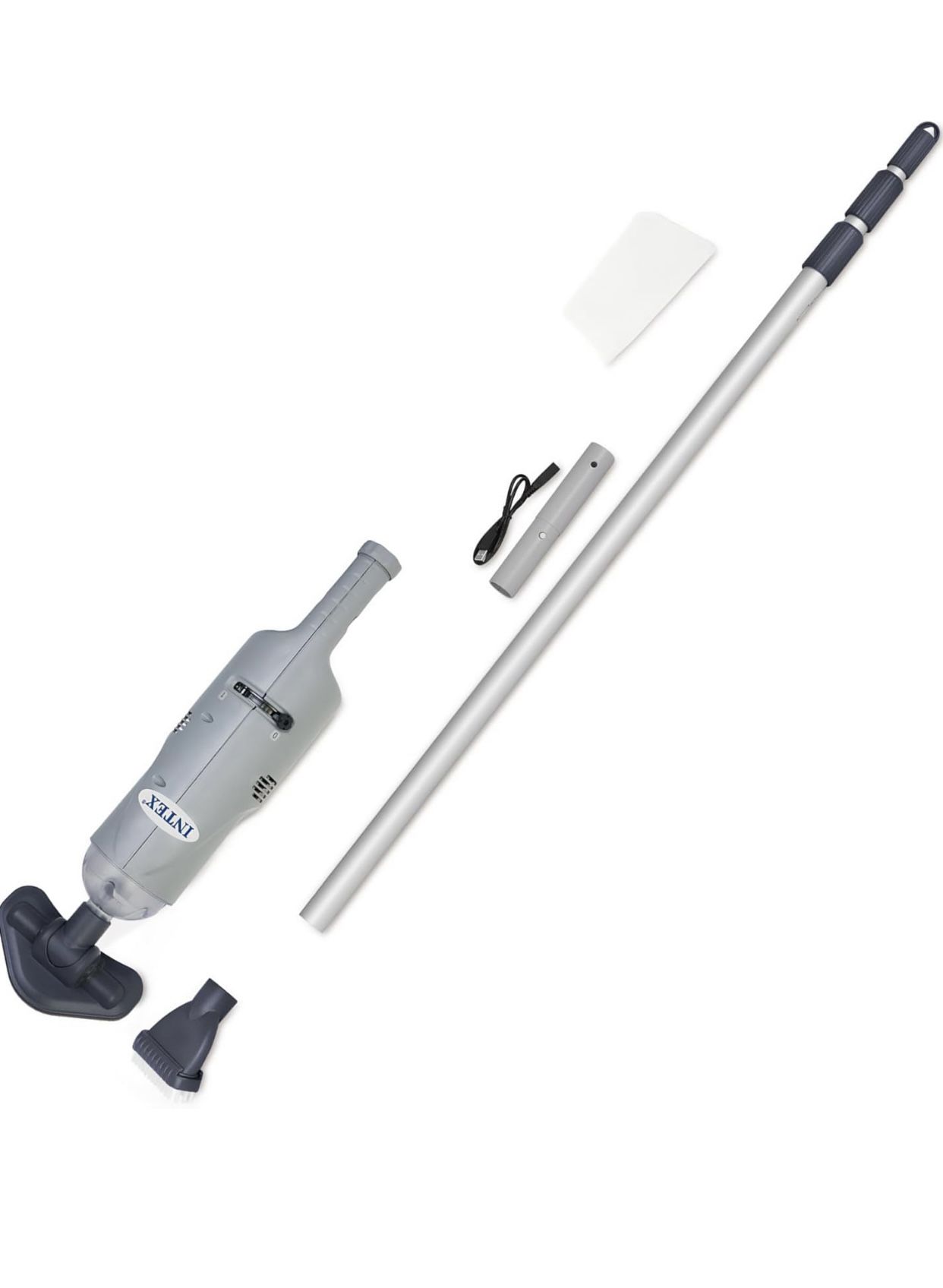 Intex Handheld Pool Vacuum Cleaner Rechargeable 94 Inch Telescoping Shaft