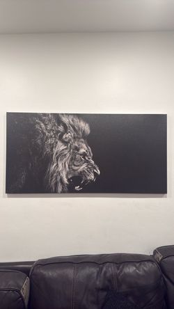 lion canvas frame