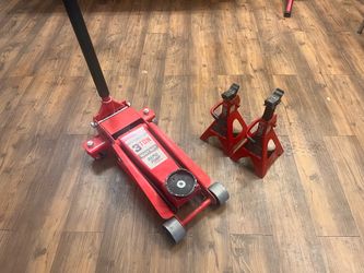 Floor Jack with Jack Stands