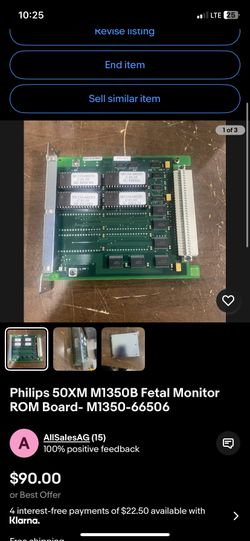 Philips 50XM M1350B Fetal Monitor ROM Board- M1(contact info removed)6