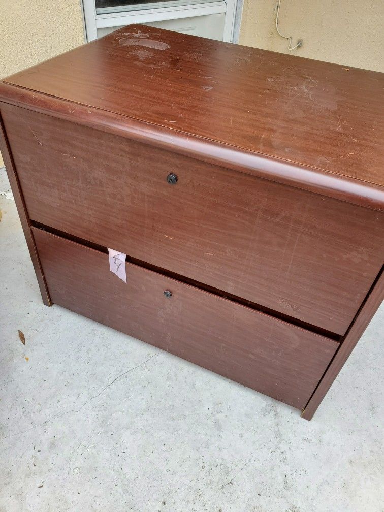 Cherry 2 Drawer File Cabinet