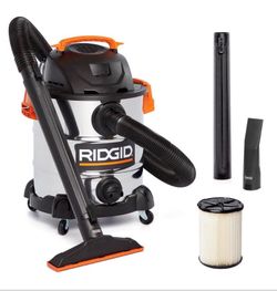 New RIDGID  10 gallon Stainless Steel Wet/Dry Shop Vacuum