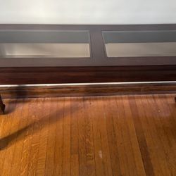 Beautiful 1970s Champaign Style Console Table - 56x16x27    