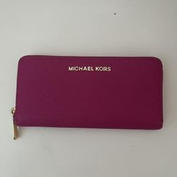 Michael Kors long pink wallet  
