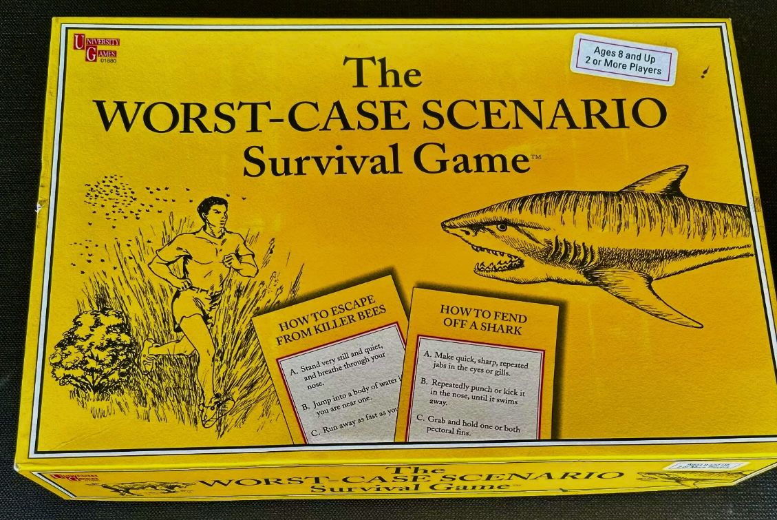 Board Game-WORST CASE SCENARIO SURVIVAL 2001 Complete—EUC!