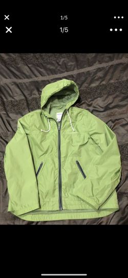 Abercrombie women’s size small nylon jacket windbreaker lime green