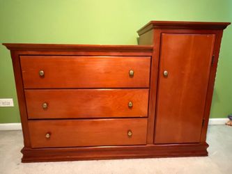 Dresser with drawers and cabinet