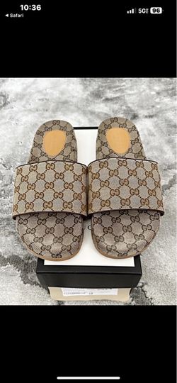 100% Authentic Men’s Gucci GG Slides Size 8.5-9