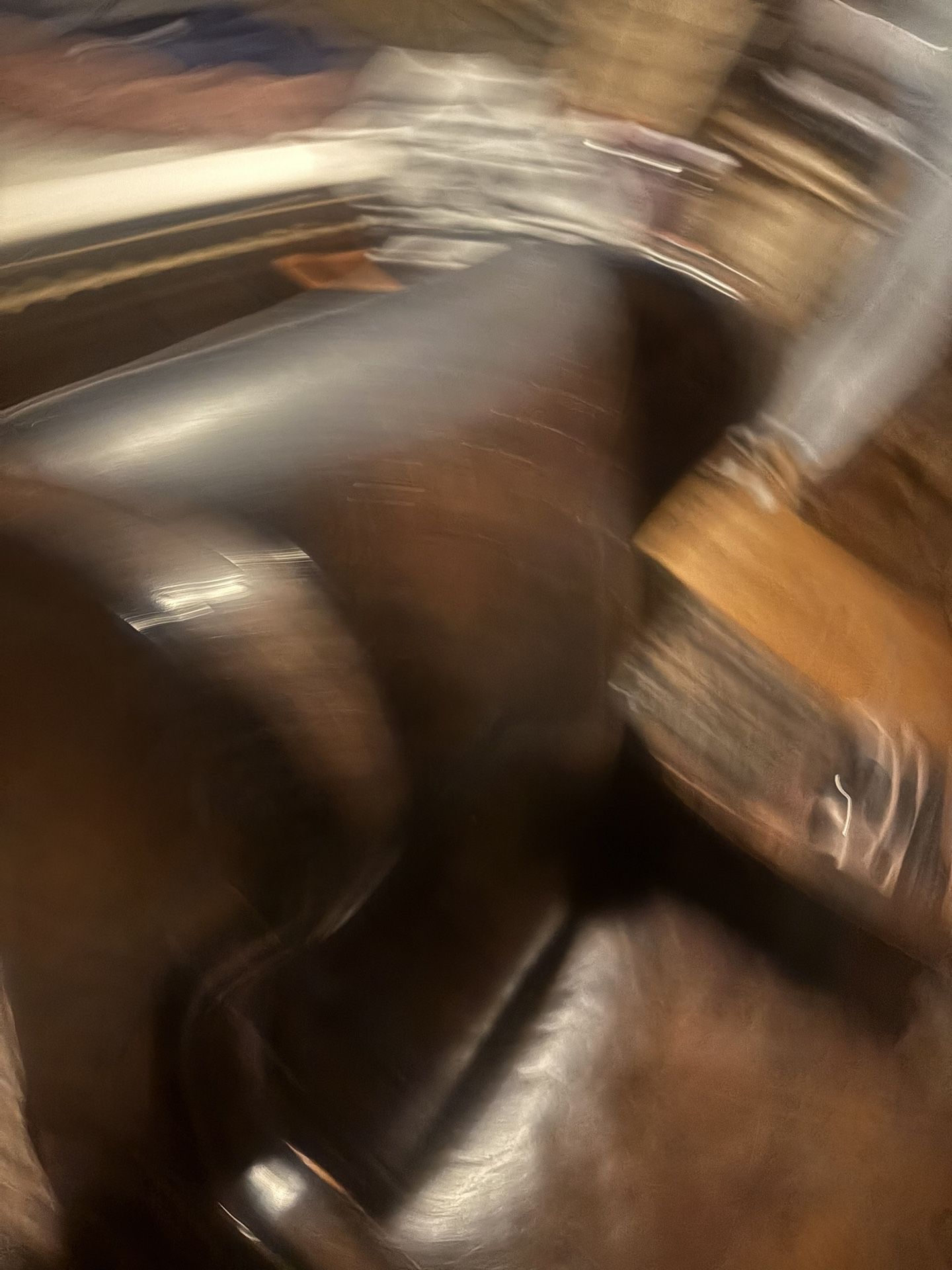 Leather reclining chair